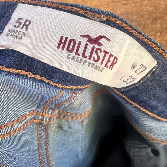 Hollister Cigarette Skinny Low Rise Dark Blue Size 27 - Picture 2 of 11